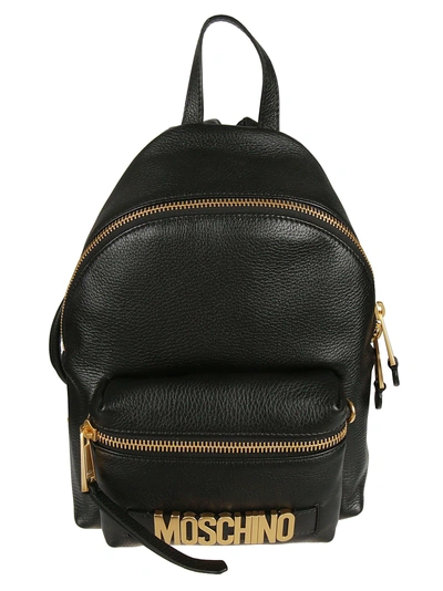 Shop Moschino Logo Plaque Backpack