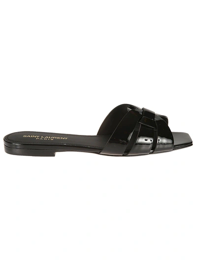 Shop Saint Laurent Nu Pieds 05 Flat Sandals In Black