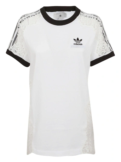 Shop Stella Mccartney Sheer Lace T-shirt In Pure White