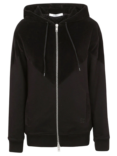 Shop Givenchy Zip-up Hoodie In Black
