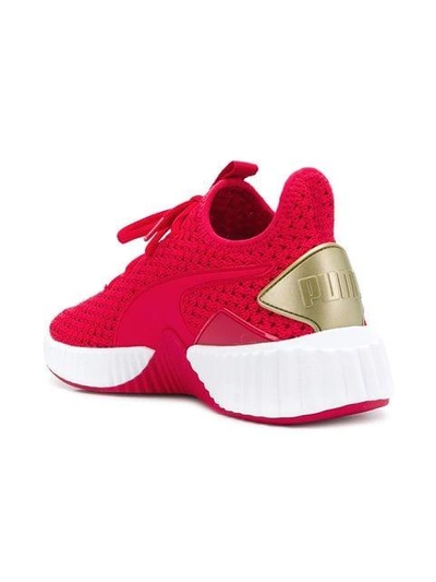 Puma Women's Defy Varsity Knit Lace Up Sneakers In Red | ModeSens