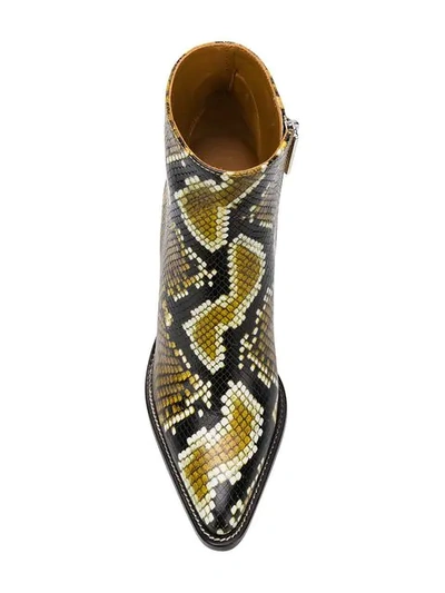 python printed boots