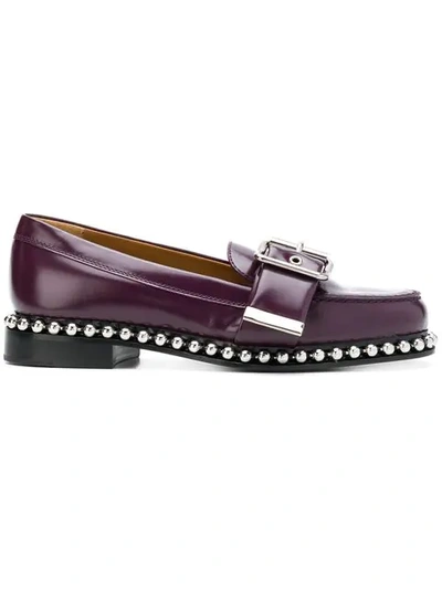 Shop Chloé Chain Embellished Loafers In Pink