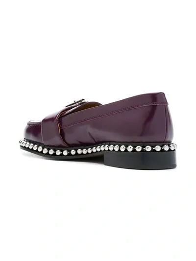 Shop Chloé Chain Embellished Loafers In Pink