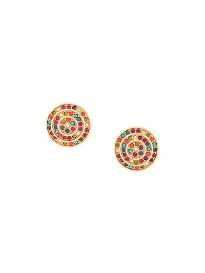 Pre-owned D'orlan Vintage 1980's  Round Earrings In Metallic