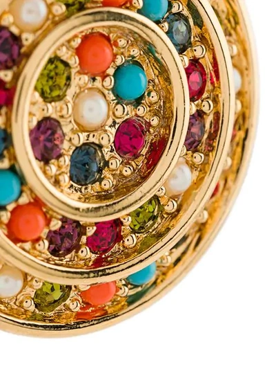 Pre-owned D'orlan Vintage 1980's  Round Earrings In Metallic