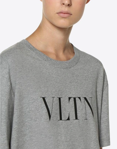 Shop Valentino Vltn T-shirt In Grey
