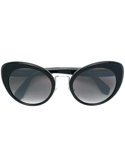 Shop Miu Miu Eyewear Cat-eye Frame Sunglasses - Black