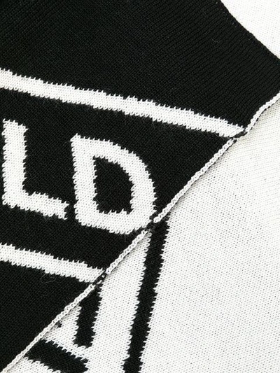 logo knitted scarf