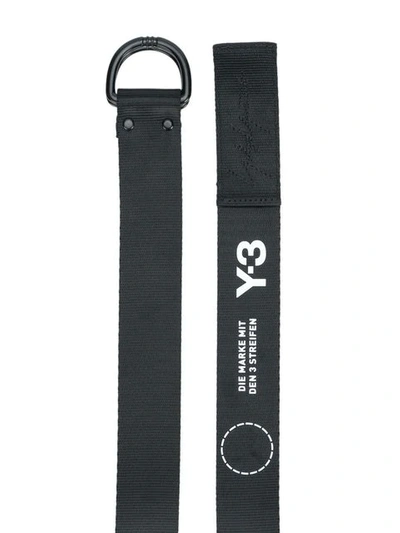 Shop Y-3 D-ring Belt In Black