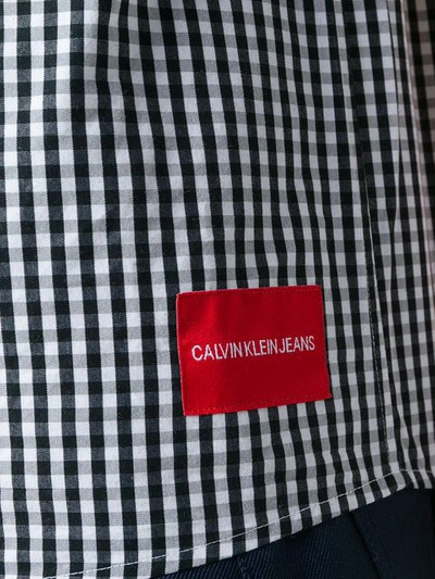 Shop Calvin Klein Jeans Est.1978 Calvin Klein Jeans Checked Printed Shirt - White