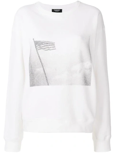 Shop Calvin Klein 205w39nyc Flag Print Sweatshirt