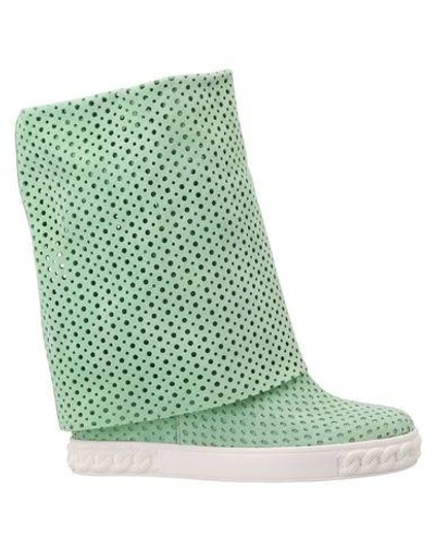 Shop Casadei Ankle Boot In Light Green