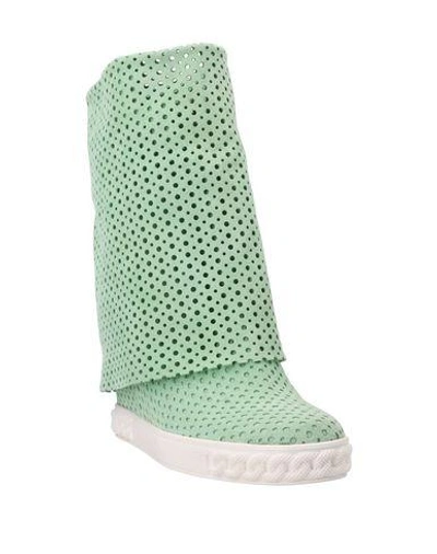 Shop Casadei Ankle Boot In Light Green