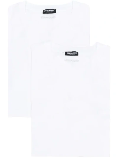 Shop Dsquared2 Short-sleeve Fitted T-shirt In White