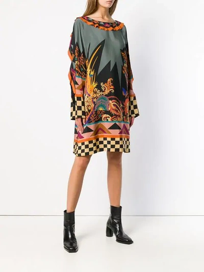 Shop Etro All-over Printed Shift Dress - Green