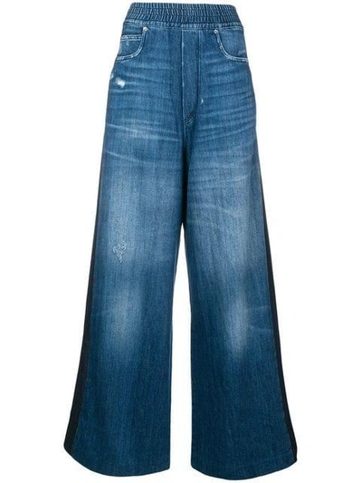 Shop Golden Goose Wide-leg Jeans In Blue