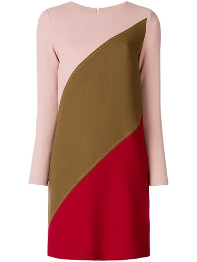 Shop P.a.r.o.s.h Panelled Shift Dress In Pink