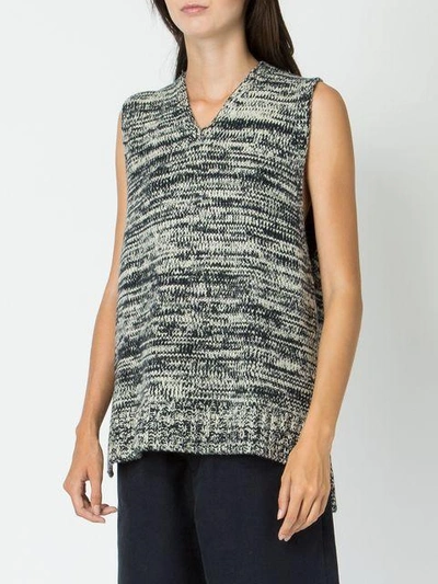 Shop Sara Lanzi V-neck Vest - Blue