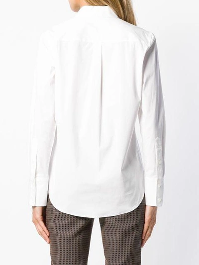 Shop Theory Plain Fitted Shirt In White