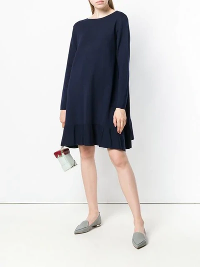 Shop Allude Knitted Dress - Blue