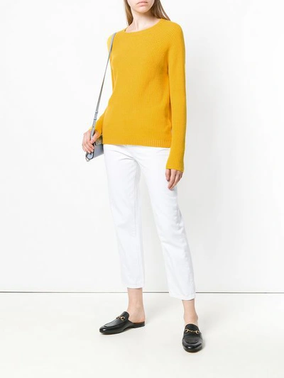 Shop Allude Knit Jumper - Yellow & Orange