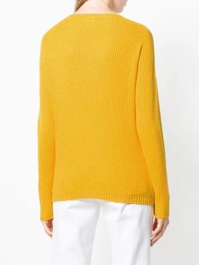 Shop Allude Knit Jumper - Yellow & Orange