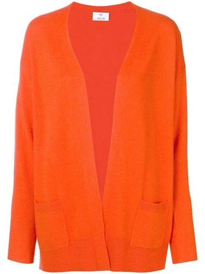 Shop Allude Knitted Cardigan - Orange In Yellow & Orange