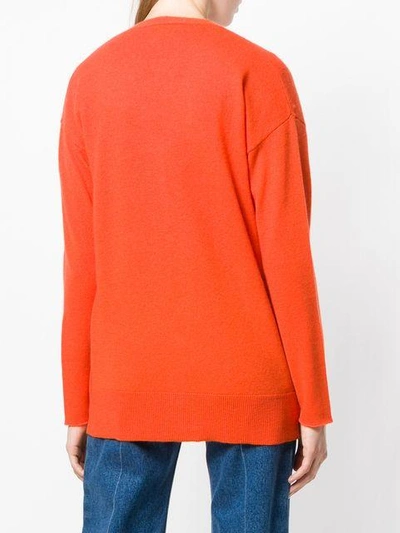 Shop Allude Knitted Cardigan - Orange In Yellow & Orange