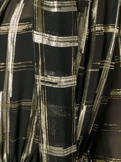 Shop Alberta Ferretti Checked Bow Tie Shirt In Black