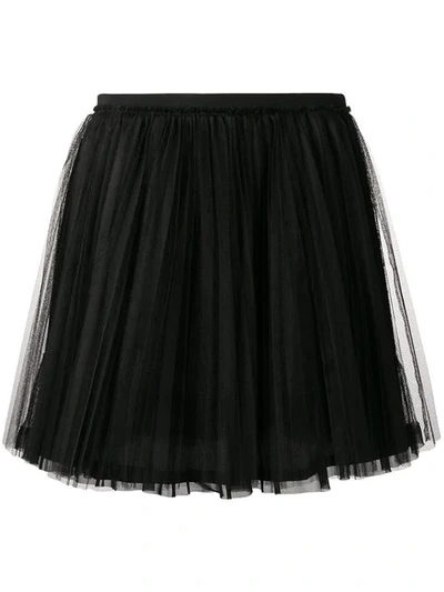 Shop Red Valentino Tulle Mini Skirt In Black
