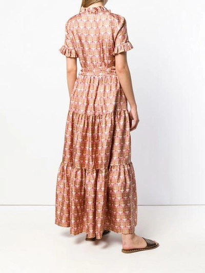 Shop La Doublej Ruffled Geometric Print Dress In Pink