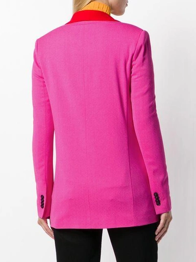 Shop Msgm Perfectly Fitted Jacket In Pink