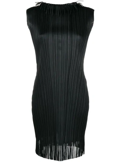 Shop Issey Miyake Pleats Please By  Sleeveless Pleated Dress - Black