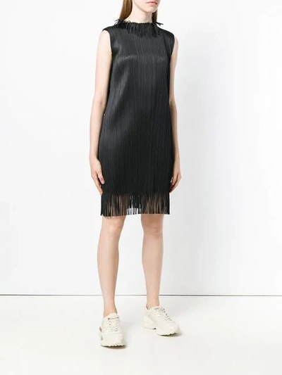 Shop Issey Miyake Pleats Please By  Sleeveless Pleated Dress - Black