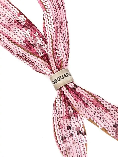 Shop Dsquared2 Sequinned Scarf - Pink