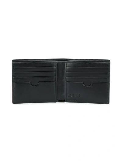 Shop Loewe Bi-fold Leather Wallet In Grey
