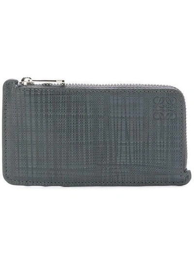 Shop Loewe Zipped Card And Coin Holder - Grey