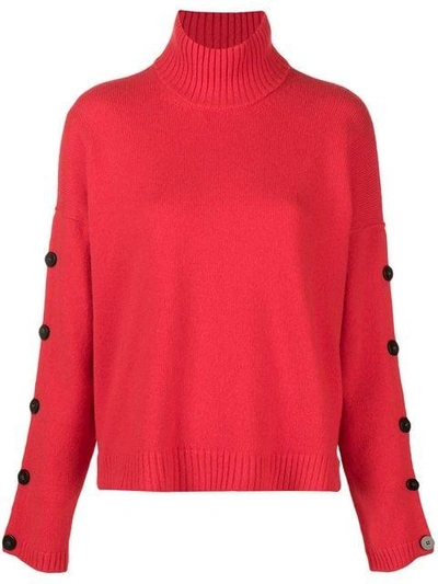 Shop Pierantoniogaspari Buttoned Sleeves Jumper In Red