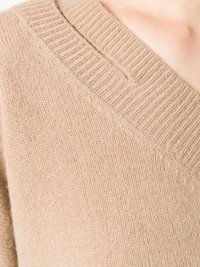 Shop Federica Tosi Cut-detail Flared Sweater In Neutrals