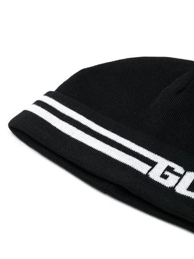 Shop Gcds Logo Intarsia Knit Hat In Black