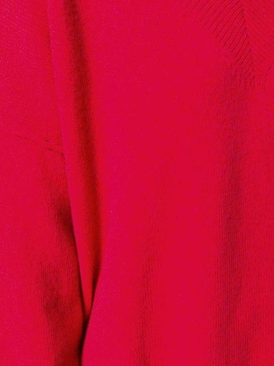 Shop Federica Tosi Cut-detail Fitted Sweater - Red