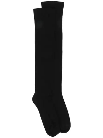 Shop Rick Owens Knee-high Socks - Black