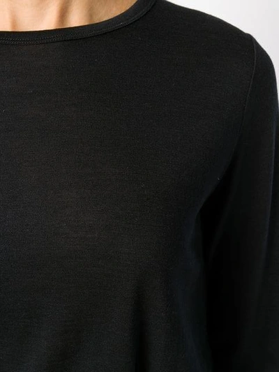 Shop Allude Round Neck Jumper - Black