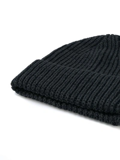 Shop Altea Ribbed Beanie Hat In Grey