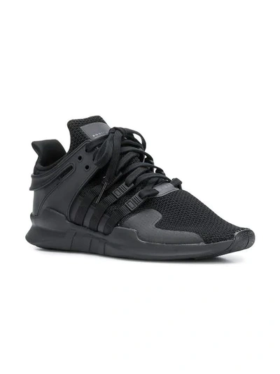 Shop Adidas Originals Eqt Support Adv Sneakers In Black