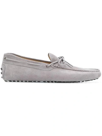 Shop Tod's Gommino Driving Shoes In Grey