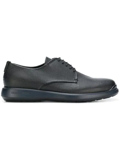 Shop Giorgio Armani Chunky Sole Textured Shoes In Black