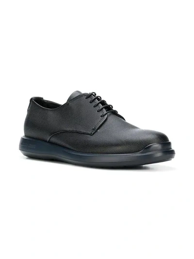 Shop Giorgio Armani Chunky Sole Textured Shoes In Black