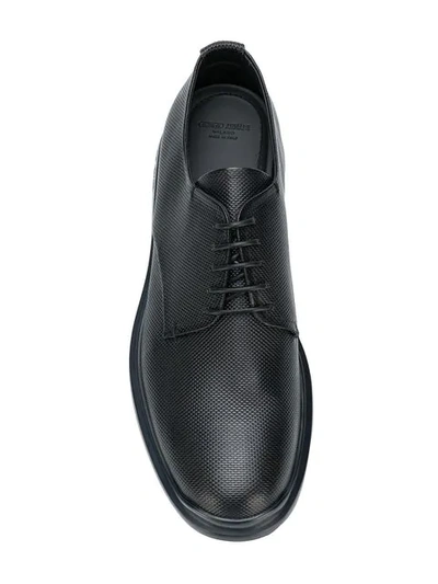 Shop Giorgio Armani Chunky Sole Textured Shoes In Black